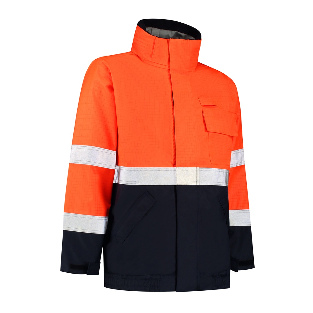 Dapro Access Bomber Jacket, Navy Blue/Hi-Vis Orange